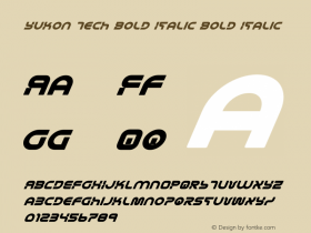 Yukon Tech Bold Italic Version 2.0; 2019图片样张