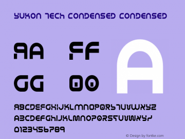 Yukon Tech Condensed Version 2.0; 2019 Font Sample