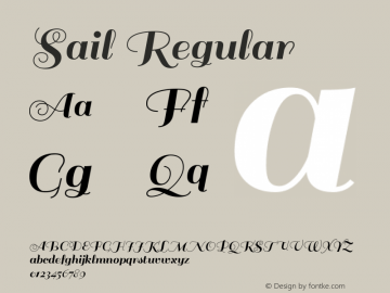 Sail Version 1.002 Font Sample