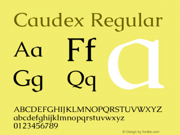 Caudex Version 1.01 Font Sample