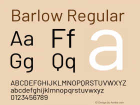 Barlow Regular Version 1.101图片样张