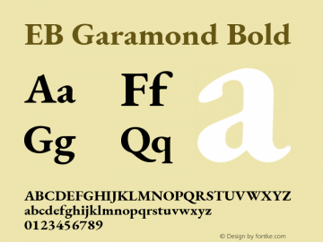 EB Garamond Bold Version 1.000; ttfautohint (v1.8.2) Font Sample