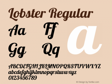 Lobster Regular Version 2.100图片样张