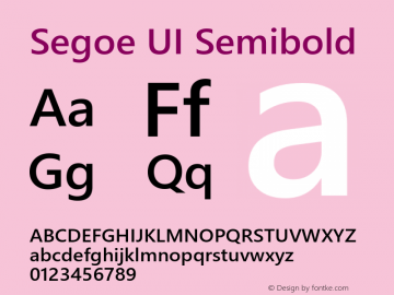 Segoe UI Semibold Version 5.53图片样张