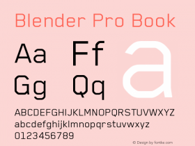 Blender Pro Book Version 3.006 2009 Font Sample