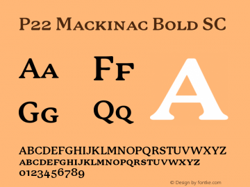 P22Mackinac-BoldSC 1.000;com.myfonts.ihof.mackinac.bold-sc.wfkit2.3CS1 Font Sample