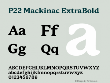 P22Mackinac-ExtraBold 1.000;com.myfonts.ihof.mackinac.extra-bold.wfkit2.3CS5 Font Sample