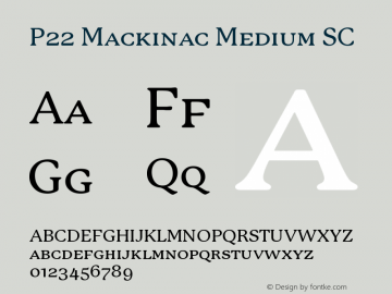 P22Mackinac-MediumSC 1.000;com.myfonts.ihof.mackinac.medium-sc.wfkit2.3CRZ图片样张