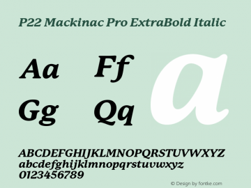 P22MackinacPro-ExtraBoldItalic 1.000;com.myfonts.ihof.mackinac.pro-ex-bold-italic.wfkit2.3CRU Font Sample