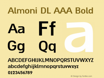 Almoni DL AAA Bold Version 1.300 2014 Font Sample