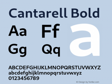 Cantarell Bold Version 0.201 Font Sample