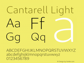 Cantarell Light Version 0.201 Font Sample