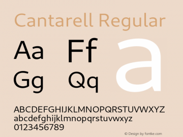 Cantarell Regular Version 0.201 Font Sample