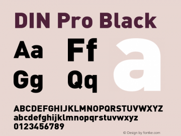 DIN Pro Black Version 7.504; 2005; Build 1020图片样张