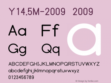 Y14.5M-2009 Version 001.001 Font Sample