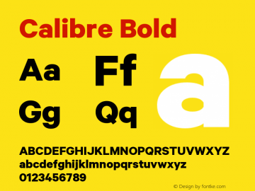 Calibre-Bold Version 1.002;PS 001.001;hotconv 1.0.57;makeotf.lib2.0.21895图片样张