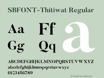 SBFONT-Thitiwat Version 4.002 2020图片样张