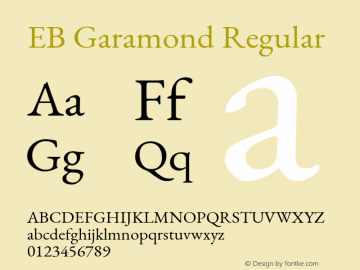 EB Garamond Regular Version 1.000 Font Sample