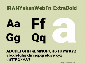 IRANYekanWebFn ExtraBold Version 3.00;December 14, 2018;FontCreator 11.5.0.2422 64-bit Font Sample