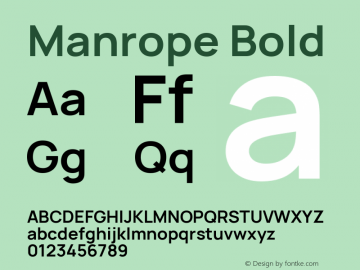 Manrope Bold Version 4.503图片样张