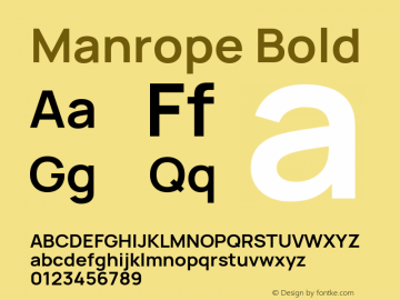 Manrope Bold Version 4.503;hotconv 1.0.109;makeotfexe 2.5.65596图片样张