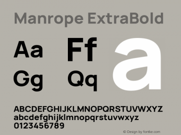 Manrope ExtraBold Version 4.503图片样张