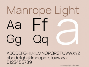 Manrope Light Version 4.503图片样张