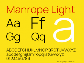 Manrope Light Version 4.503;hotconv 1.0.109;makeotfexe 2.5.65596图片样张