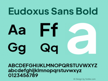 Eudoxus Sans Bold Version 2.005图片样张