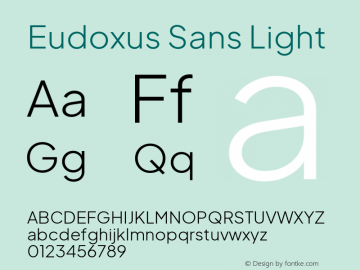 Eudoxus Sans Light Version 2.005图片样张