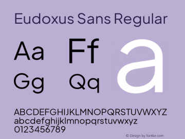 Eudoxus Sans Regular Version 2.005图片样张