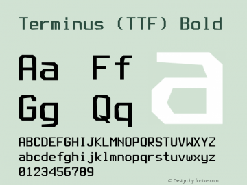 Terminus (TTF) Bold Version 4.47.0图片样张