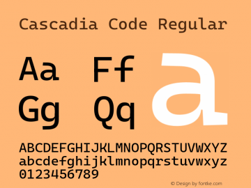 Cascadia Code Regular Version 2007.001图片样张