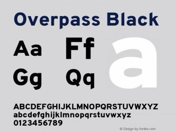 Overpass Black Version 3.000;DELV;Overpass; ttfautohint (v1.5) Font Sample