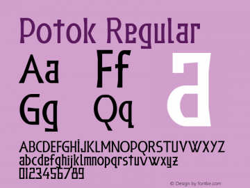 Potok Regular Version 1.000图片样张