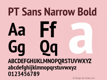 PT Sans Narrow Bold 10.0d1e1图片样张