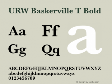 URWBaskerT Bold Version 1.10 Font Sample