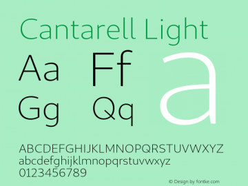 Cantarell Light Version 0.111 Font Sample