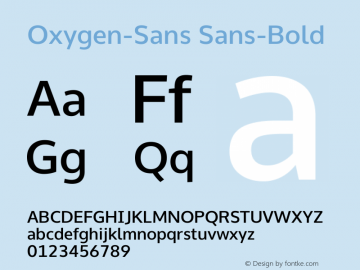 Oxygen Sans Bold 0.4图片样张