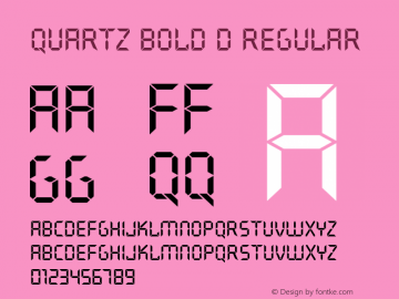 QuartzBolD Version 1.10 Font Sample