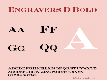 EngraversD Bold Version 1.10图片样张