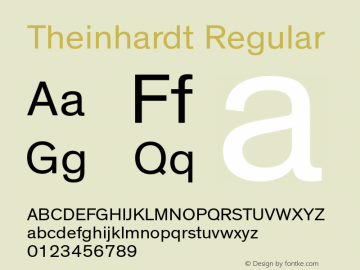 Theinhardt-Regular Version 2.000 Font Sample