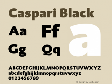 Caspari-Black 001.000 Font Sample