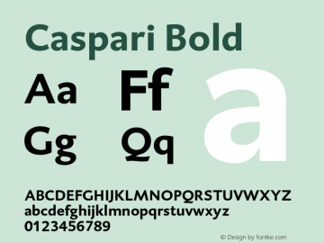 Caspari-Bold 001.000 Font Sample