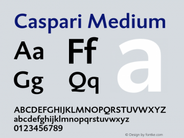 Caspari-Medium 001.000 Font Sample