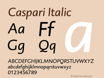 Caspari-Italic 001.000 Font Sample