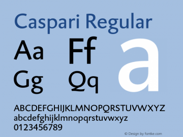 Caspari 001.000 Font Sample