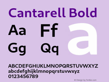 Cantarell Bold Version 0.301 Font Sample