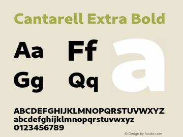 Cantarell Extra Bold Version 0.301 Font Sample