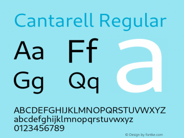 Cantarell Regular Version 0.301 Font Sample